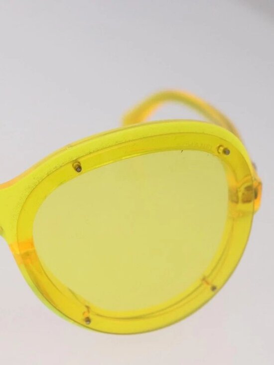 CHANEL Sunglasses Plastic Yellow CC Auth 184281M main image 7